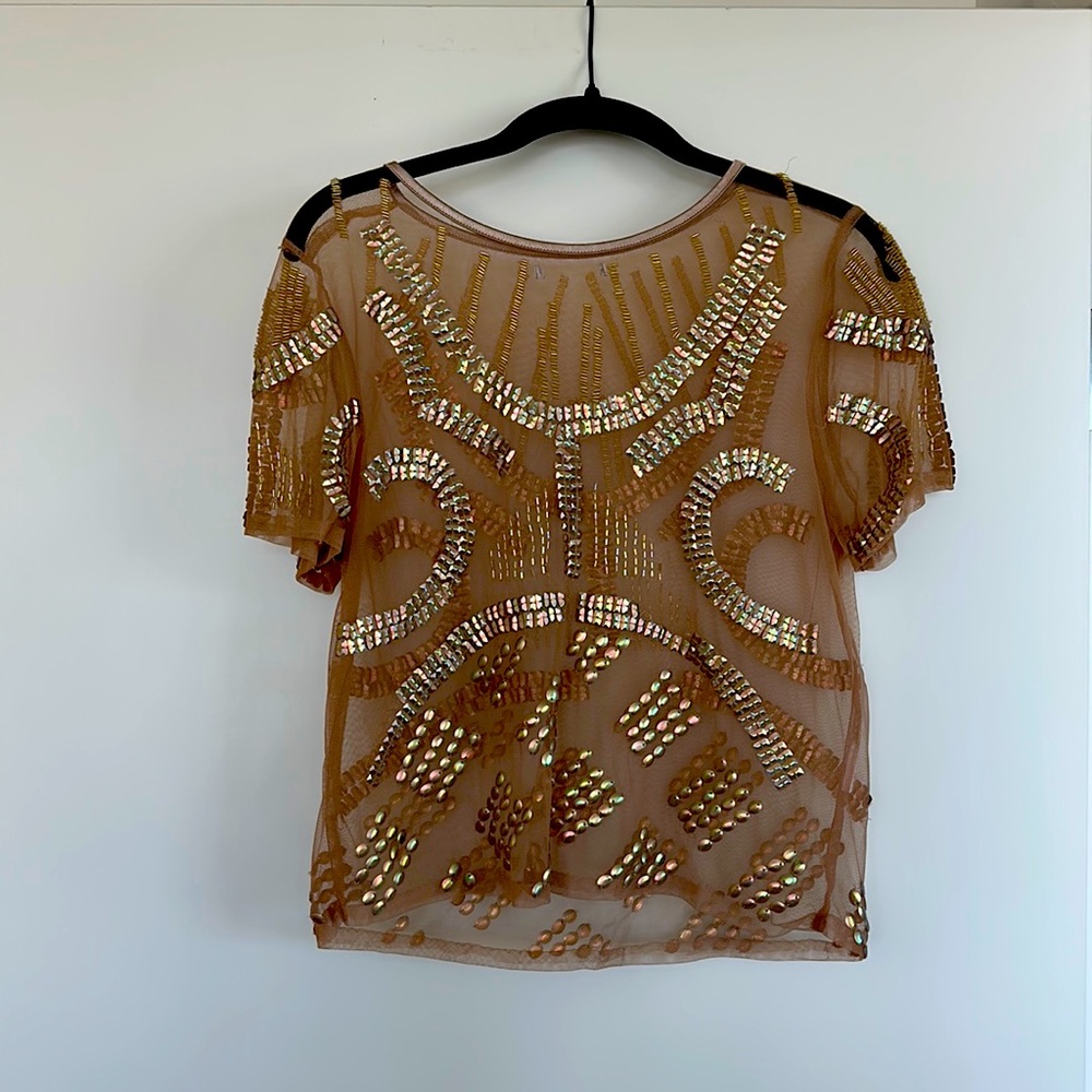 Sheer beaded top